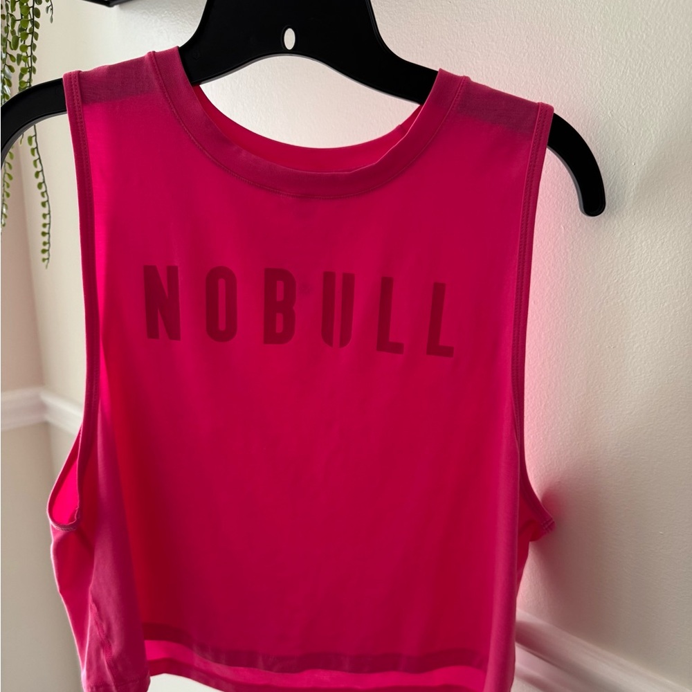 NOBULL Pink Crop Muscle Tee Sleeveless